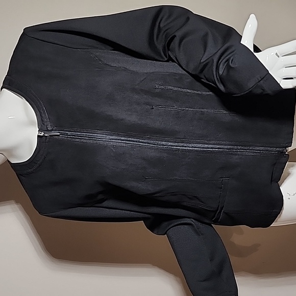 Studio works zip up black solid top - Picture 9 of 10